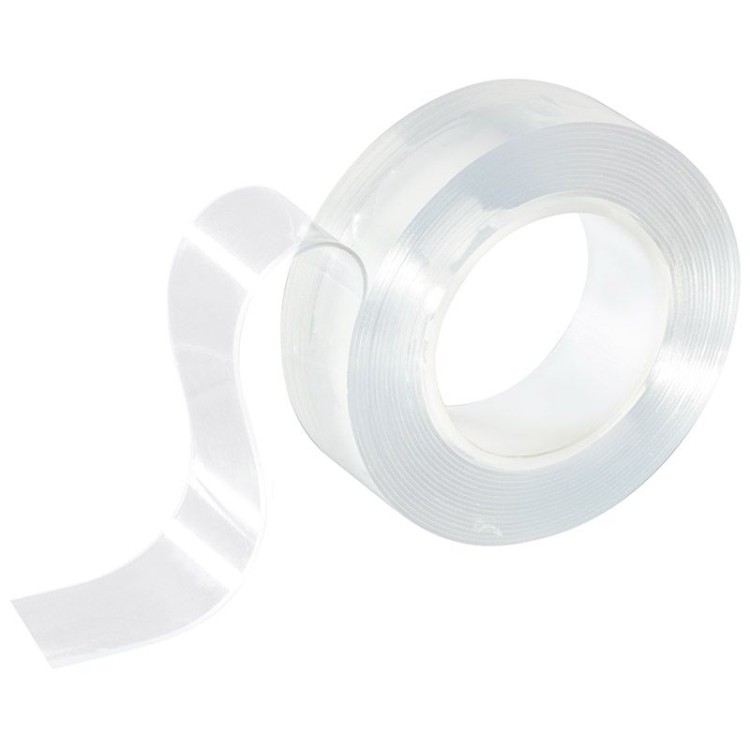 Скотч 2-х сторонний 20мм x 3м прозрачный МНОГОРАЗОВЫЙ материал акрил арт.103910