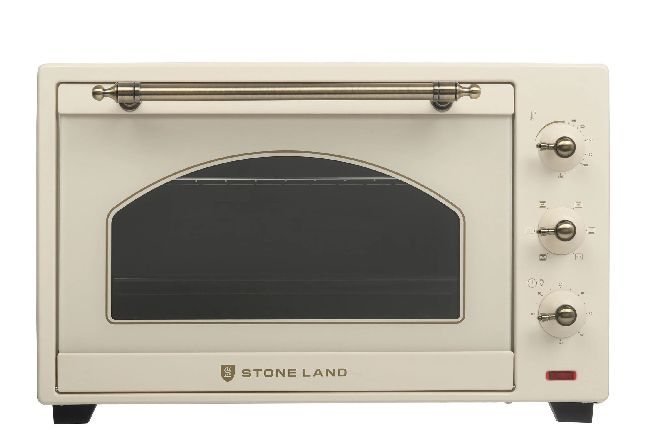 Духовка Stone Land SLO-4801C 48л 2000Вт ДВОЙНОЕ СТЕКЛОконвекция таймер КРЕМОВЫЙ