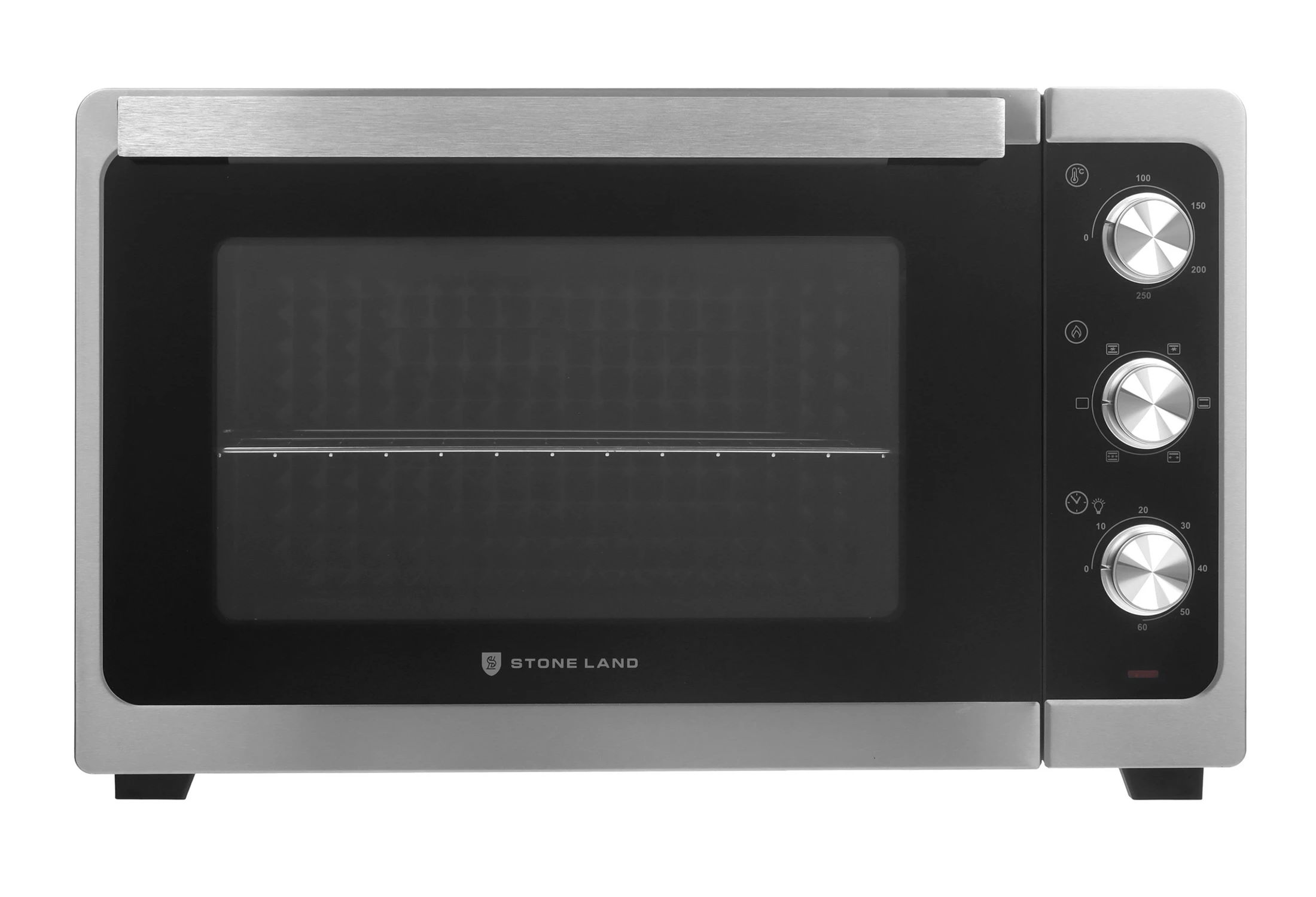 Духовка Stone Land SLO-5502В 55л 2000Вт ДВОЙНОЕ СТЕКЛОконвекция тайм ЧЕРН-СЕРЕБ